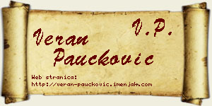 Veran Paučković vizit kartica